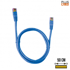 Cabo de Rede Cat6 0.5M CAT605BL Plus Cable - Azul